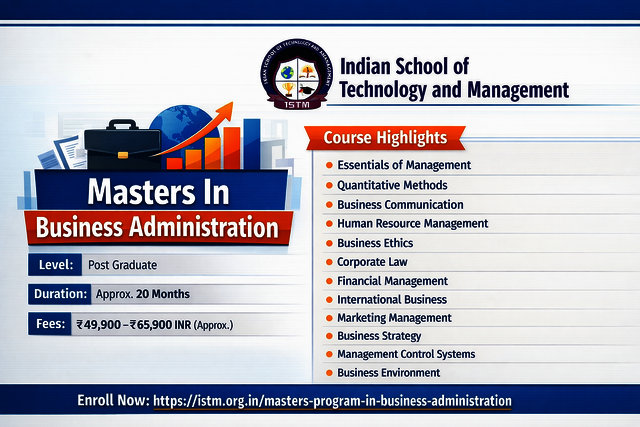 Masters In Business Administration Courses ISTM