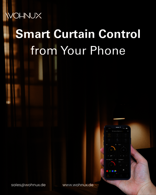 Smart Curtain Control from Your Phone - wohnux Smart Home Automation