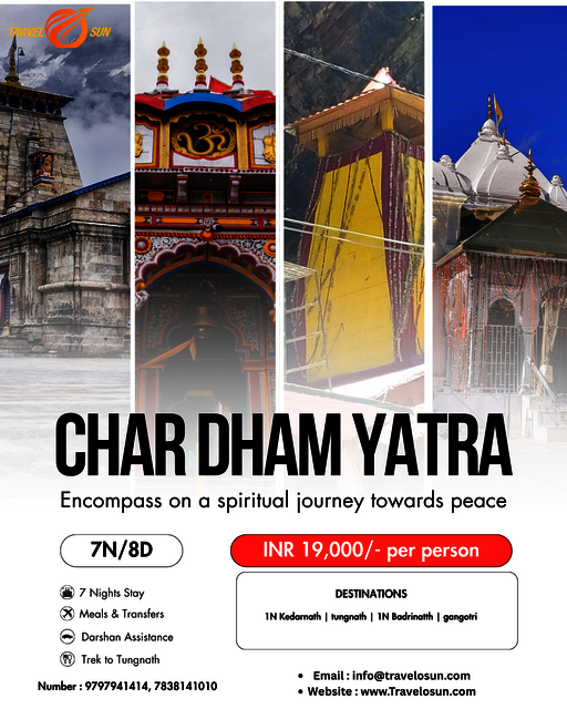 White and Black Modern Char Dham Travel Instagram  Picture Box