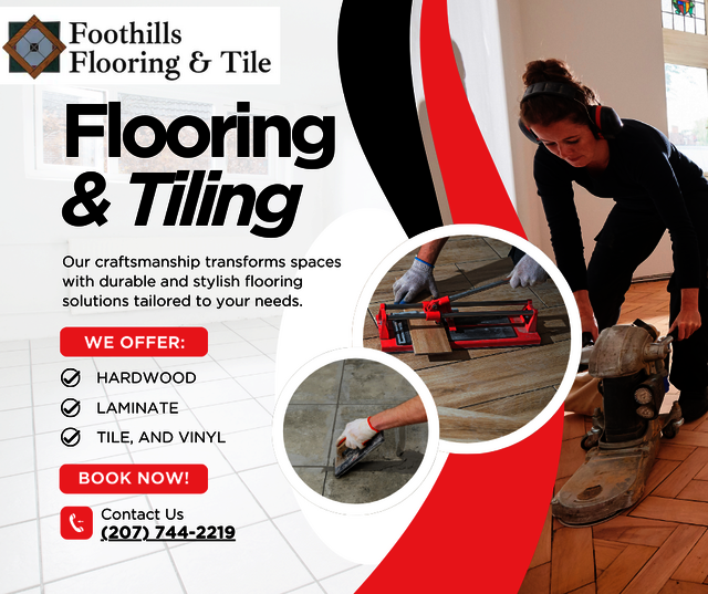 Red and White Modern Flooring & Tiling Facebook Po Picture Box