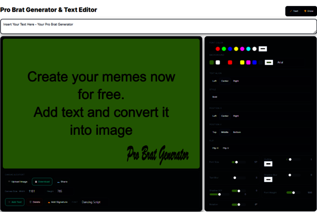 Pro Brat Generator Create your memes for free Picture Box