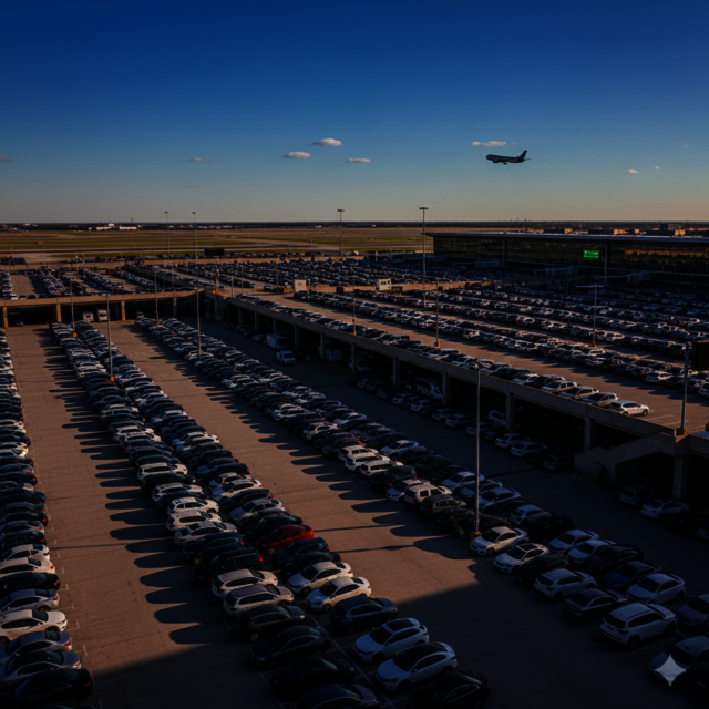 airport parking Morning Picture Box