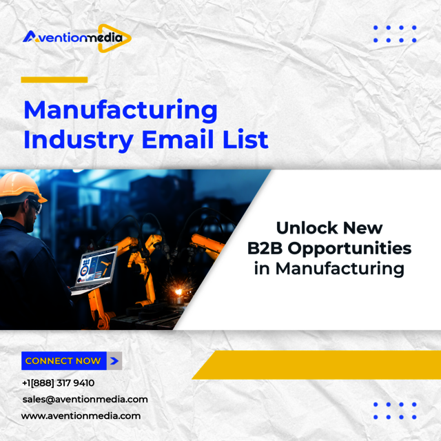 Manufacturing Industry Email List LP pages