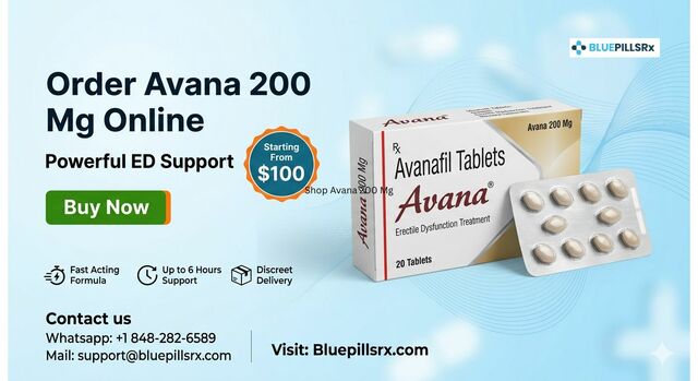 Avana 200 Mg Tablets – Long-Lasting ED Relief Bluepillsrx