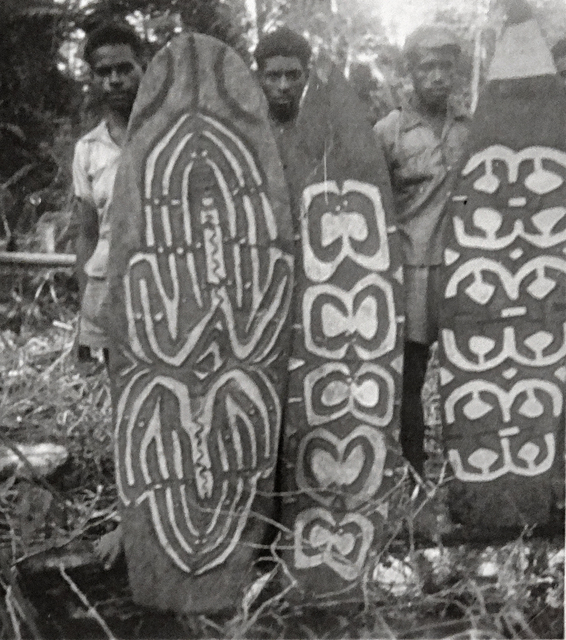 20216 Serie BIV-2370 Schilden aangetroffen door P  etnografica