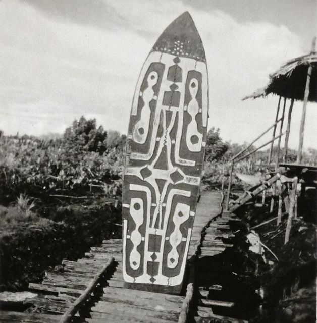 20217 Serie BV-2567 Tjitak schild Asmat 1954 etnografica