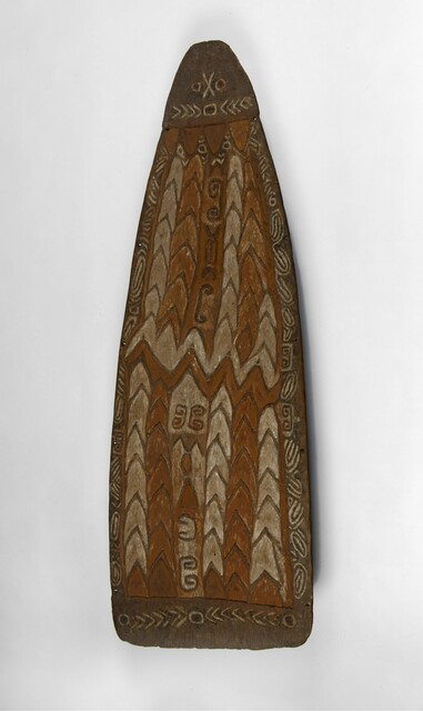 WM-20890 Asmat schild voor 1910 Unir rivier etnografica