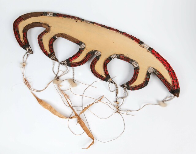 TM-260-3d Zijschild van een visdema-figurant - voo etnografica