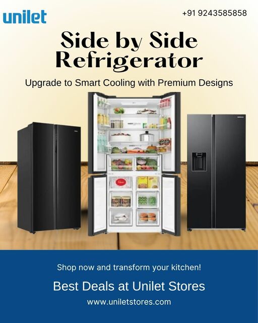 Side by Side Refrigerators at Unilet Stores  Best Picture Box