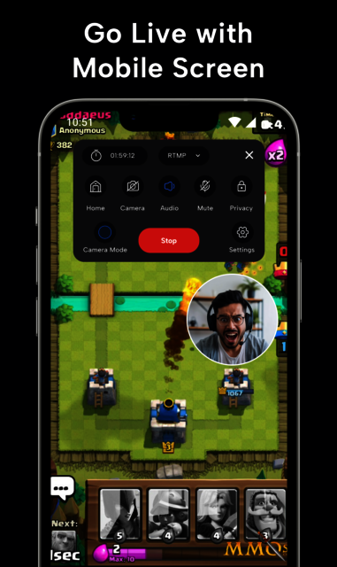 Professional mobile streaming software for creator streamycam