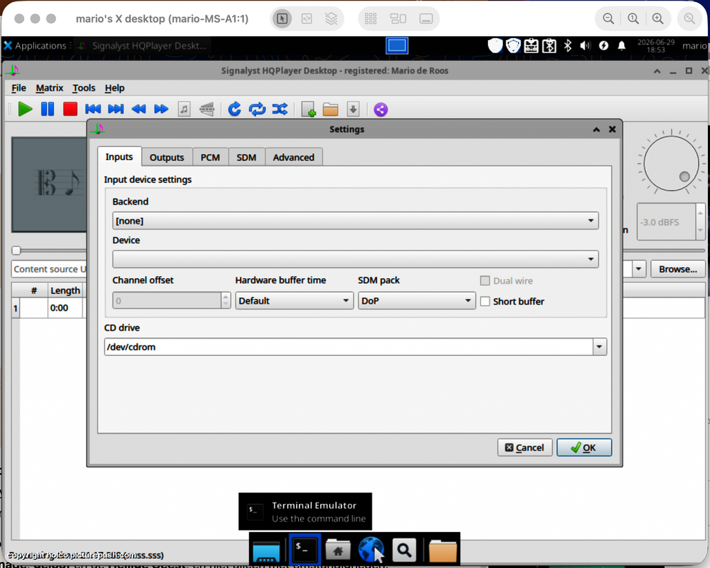 Inputs HQPlayer