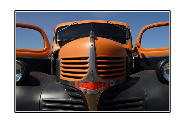 Orange Dodge Automobile
