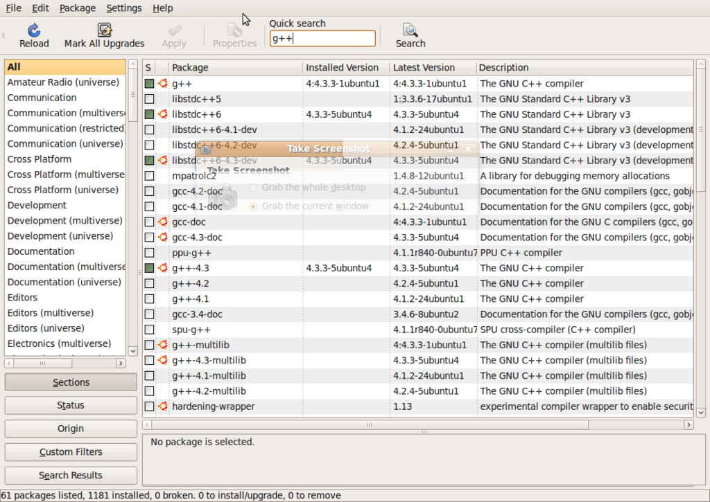 Screenshot-Synaptic Package Manager  - 