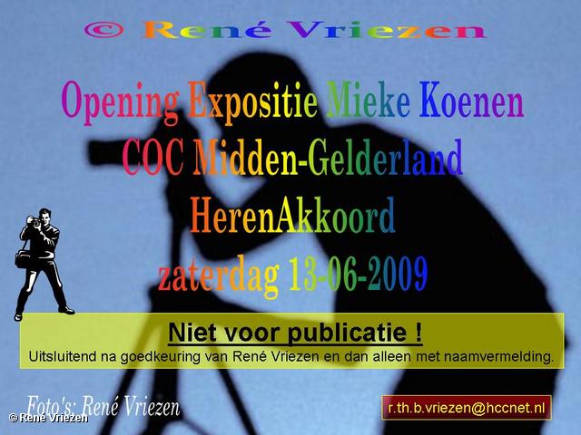 © René Vriezen 2009-06-13 #0000 COC-MG Mieke Koenen opening Expositie, Optreden HerenAkkoord zaterdag 13 juni 2009