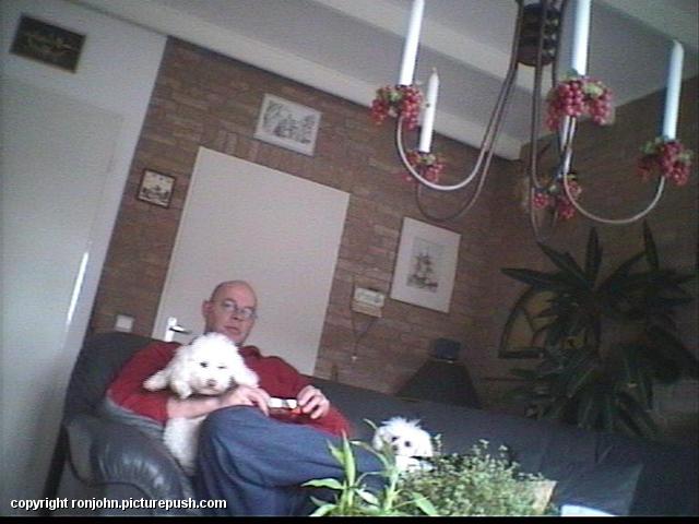 Webcam Ron en de doggies2 18-11-01 In huis 2000 en 2001
