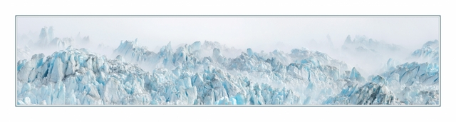 Hubbard Glacier Mist Pano Alaska and the Yukon