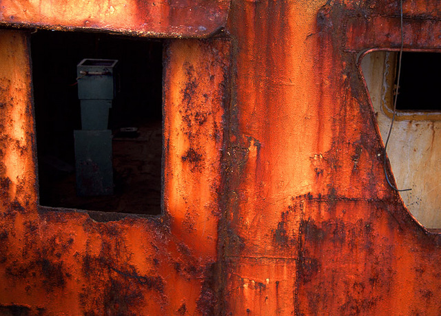 Rusty boat Film photography
