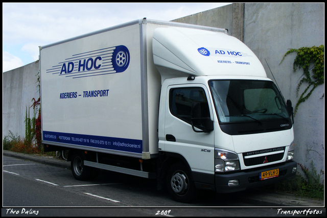 49 VLH-3 Ad  Hoc Koeriers - Transport -  Rotterdam Truck's spotten in Rotterdam 12-9-2009