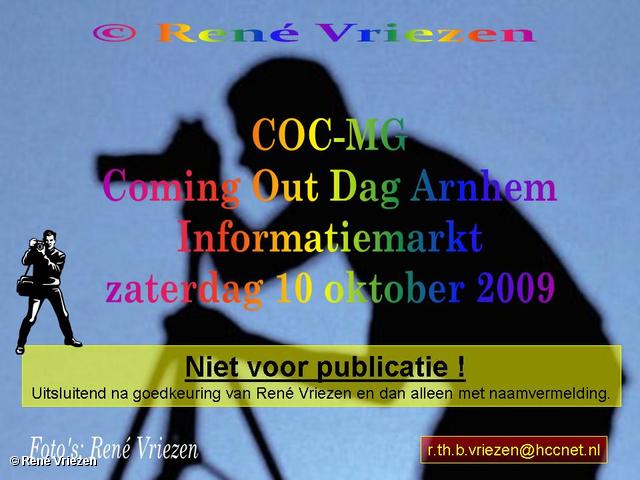  RenÃ© Vriezen 2009-10-10 #0000 COC-MG Coming Out Dag Arnhem Informatiemarkt zaterdag 10 oktober 2009