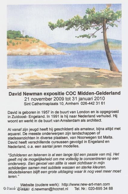  René Vriezen 2009-11-21 #0000 1 COC-MG Voorbereiding Expositie David Newman 21 november 2009