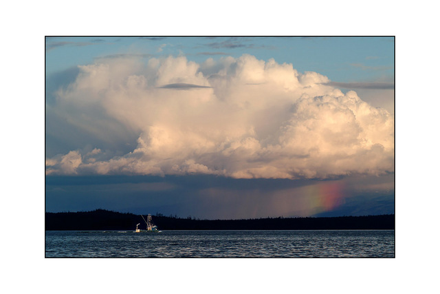 boat and rainbow Landscapes