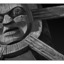 Totem close up - Black & White and Sepia