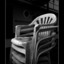 stacked chairs - Black & White and Sepia