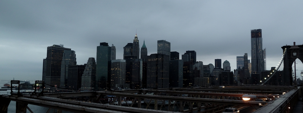 New York Skyline Brooklyn Bridge - 