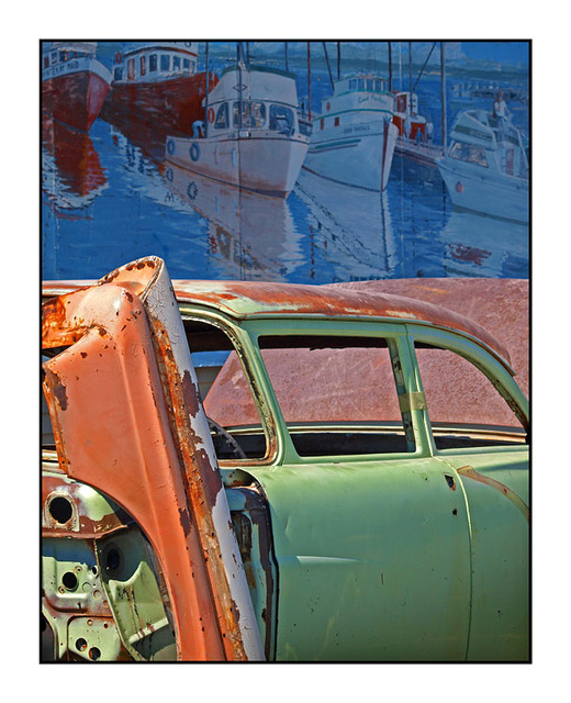 Wreck and Mural Automobile
