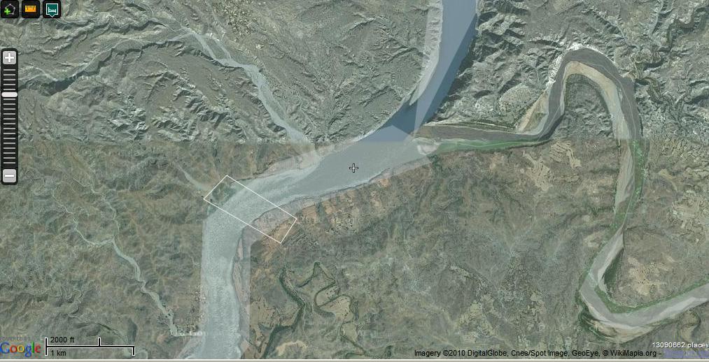 Kalabagh Dam Site Satellite - 