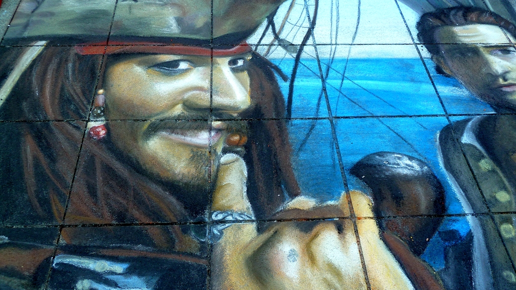 StrassengemÃ¤lde Stuttgarter KÃ¶nigsgstrasse - 