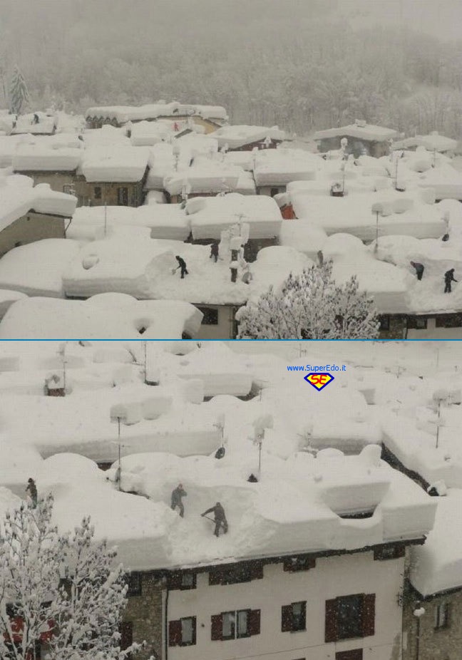 Limone 200812 metri di neve sui tetti - 