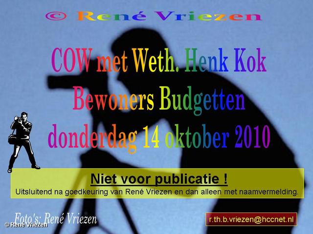 René Vriezen 2010-10-14 #0000 COW Wethouder Henk Kok Bewoners Budgetten donderdag 14 oktober 2010
