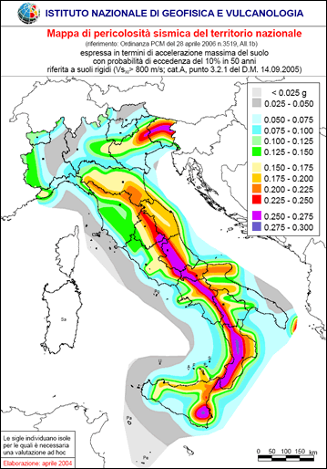 mappa rischio sismico - 