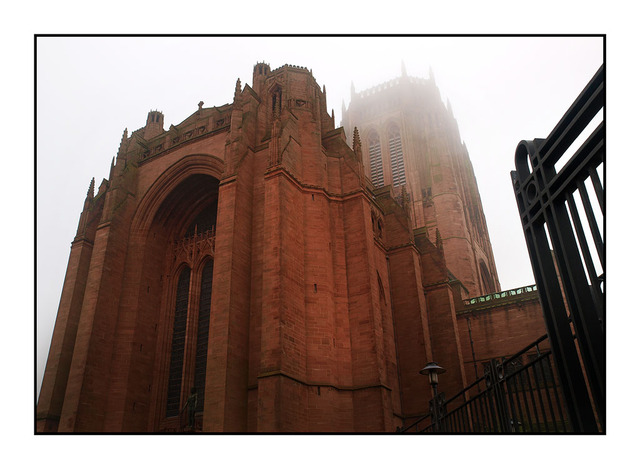 Liverpool Cathedral  in Mist England and Wales