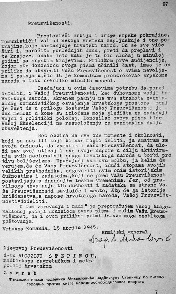 6 Drazino pismo Stepincu, Izdajnik... - za net - 