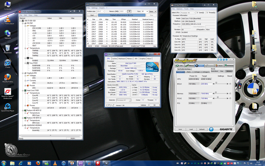 920 d0 4,3ghz ht uit - 