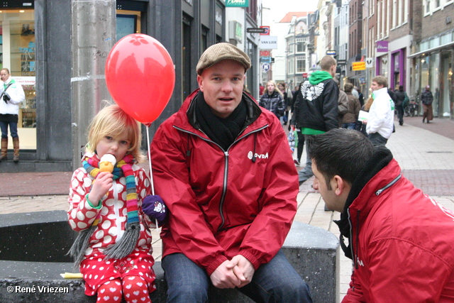 RenÃ© Vriezen 2011-02-12 #0009 PvdA Arnhem Land vd Markt campagne PV2011 Job Cohen zaterdag 12 februari 2011