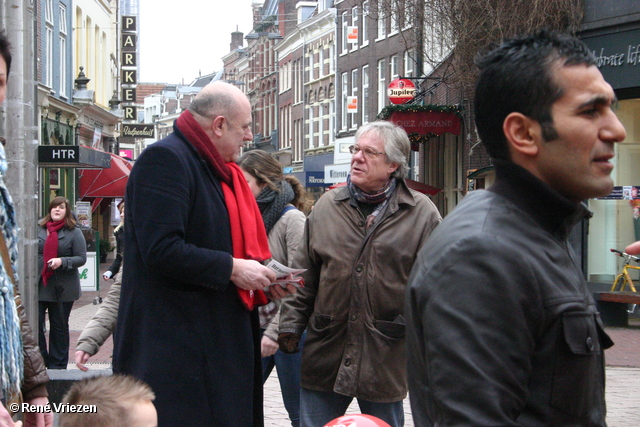 RenÃ© Vriezen 2011-02-12 #0047 PvdA Arnhem Land vd Markt campagne PV2011 Job Cohen zaterdag 12 februari 2011