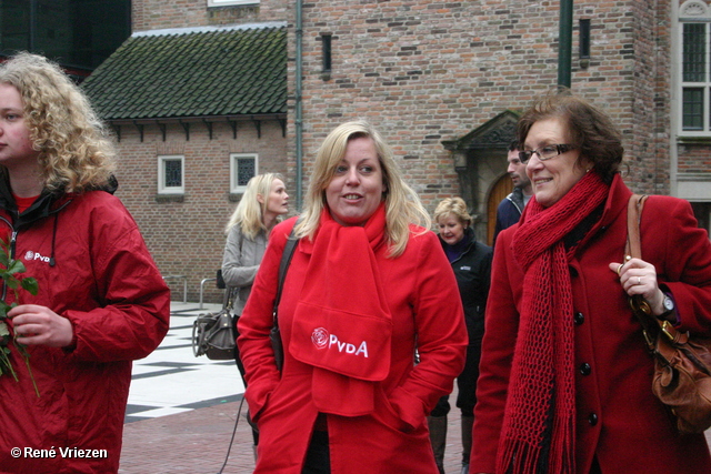 RenÃ© Vriezen 2011-02-12 #0136 PvdA Arnhem Land vd Markt campagne PV2011 Job Cohen zaterdag 12 februari 2011