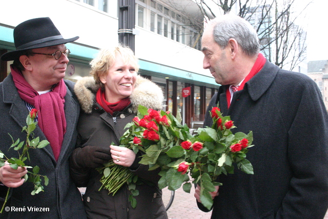 RenÃ© Vriezen 2011-02-12 #0152 PvdA Arnhem Land vd Markt campagne PV2011 Job Cohen zaterdag 12 februari 2011