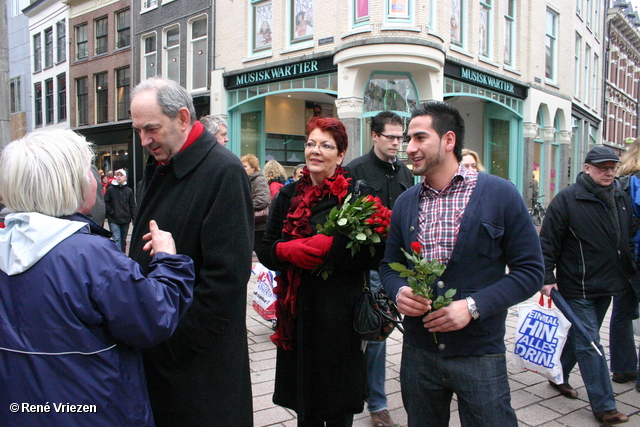 RenÃ© Vriezen 2011-02-12 #0214 PvdA Arnhem Land vd Markt campagne PV2011 Job Cohen zaterdag 12 februari 2011