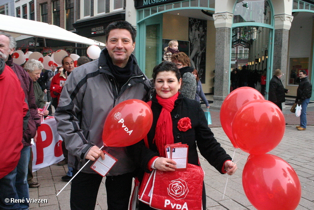 RenÃ© Vriezen 2011-02-19 #0019 PvdA Arnhem Land vd Markt campagne PV2011 zaterdag 19 februari 2011