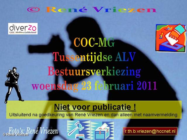René Vriezen 2011-02-23 #0000 COC-MG Tussentijdse ALV Bestuursverkiezing woensdag 23 februari 2011