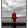 hydrant at the beach - Black & White and Sepia