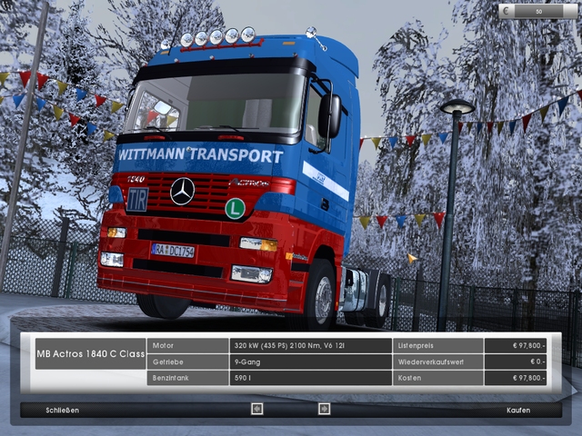 gts Mercedes Actros 1840 XC WITTMANN Transport by   ETS & GTS