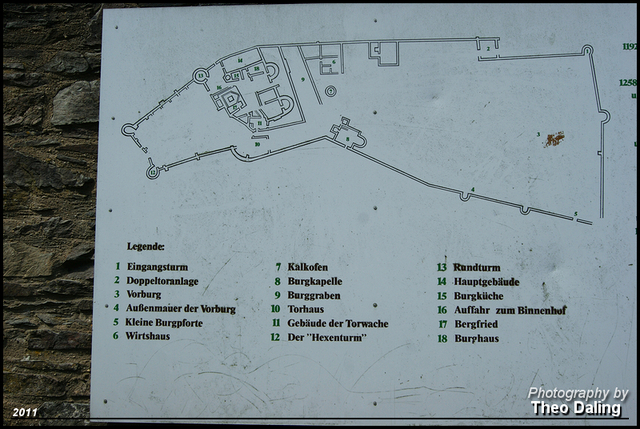 Ruine  Grimberg plattegrond   Vakantie Hermeskeil duitsland
