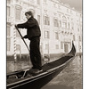 Venetian Gondolier - Black & White and Sepia