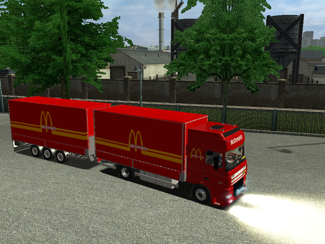 ets Daf XF McDonalds+trailer 3 ETS COMBO'S