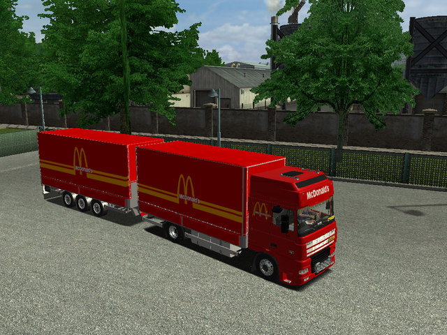 ets Daf XF McDonalds+trailer 4 ETS COMBO'S